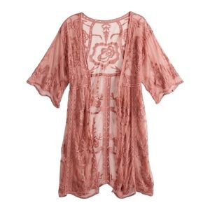 ♥️REDUCED♥️Lauren Conrad Sheer/ Cotton /Lace Duster